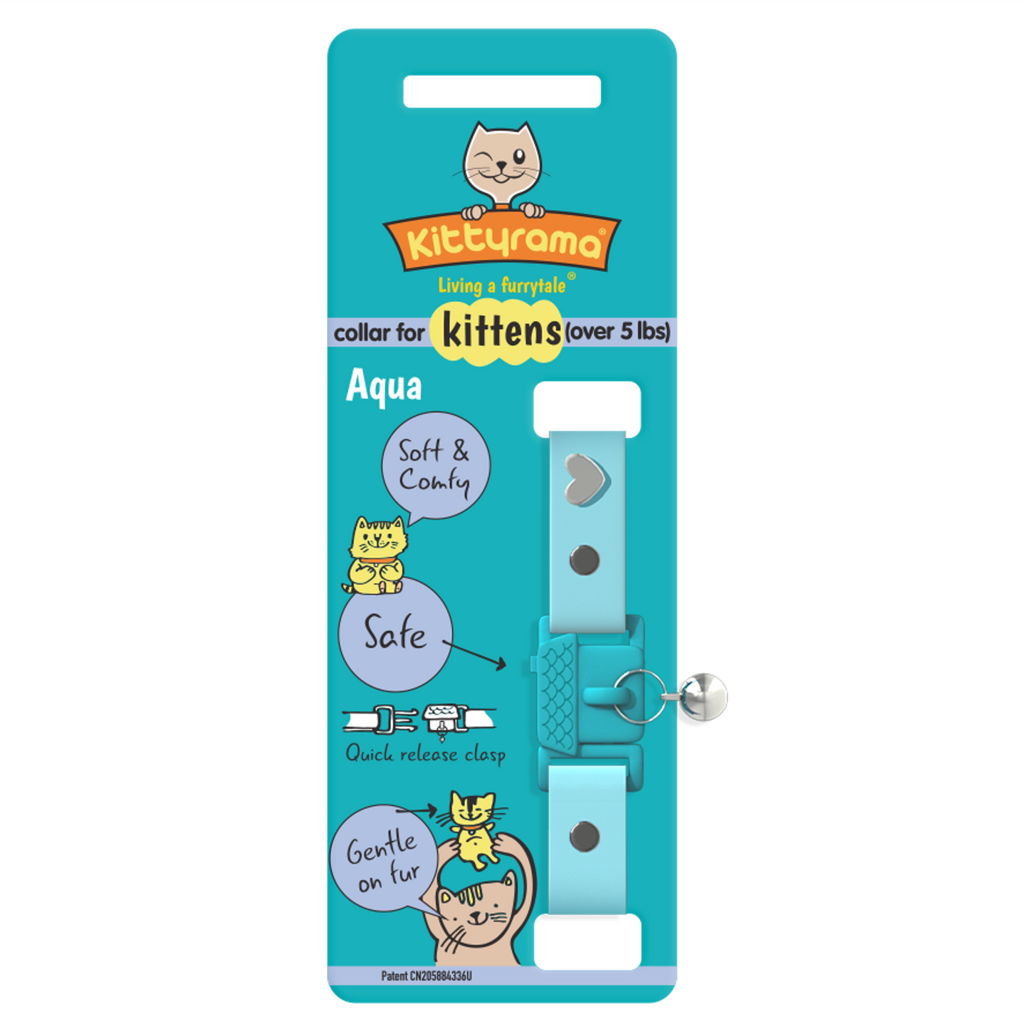 Kittyrama Aqua Kitten Breakaway Collar