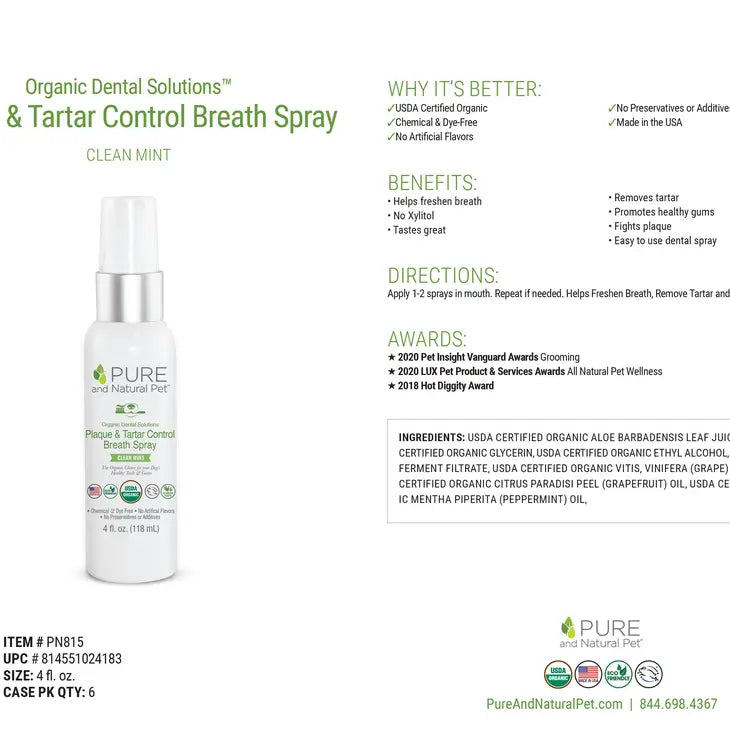 Organic Dental Solutions Plaque & Tartar Control Breath Spray