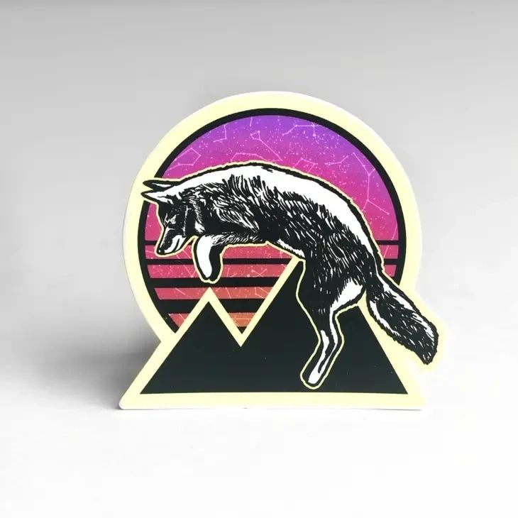 Coyote Mountain Vinyl Sticker