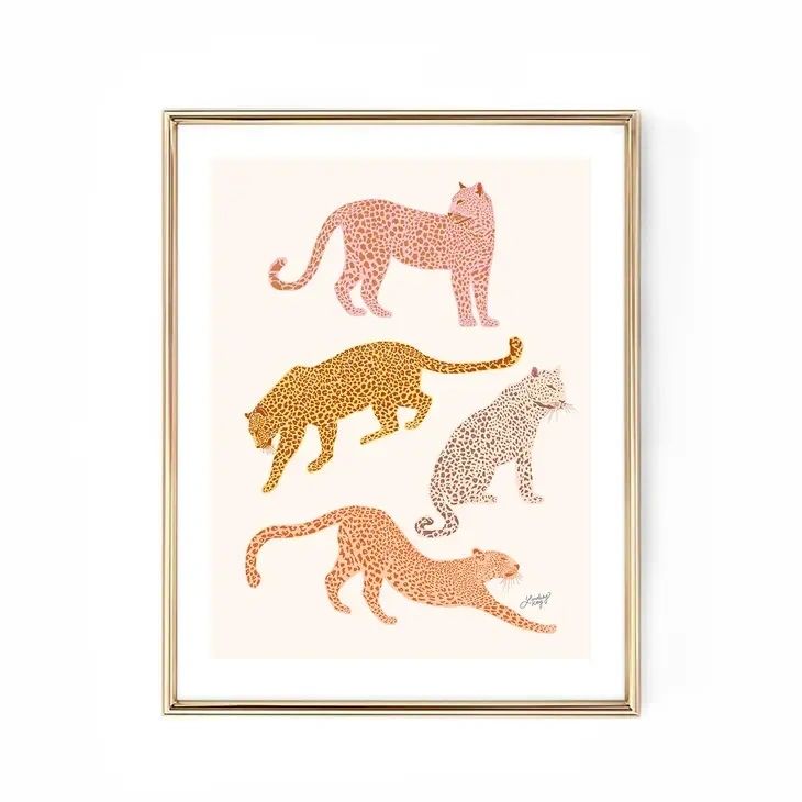 Leopard Illustration 11x14 Print