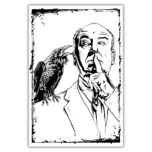 Alfred Hitchcock 12x18 Print