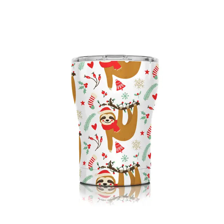 Festive Sloths 12 oz Thermal Cup