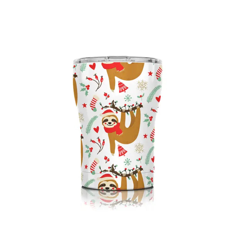 Festive Sloths 12 oz Thermal Cup