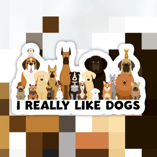 I Really Like Dogs Stickers
