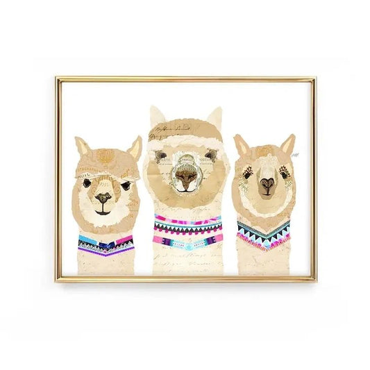 3 Alpacas 8x10 Print