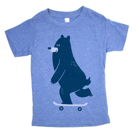 Skateboarding Bear Kids T-shirt