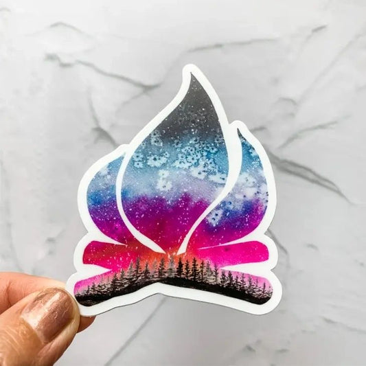 Campfire Sunset Sticker