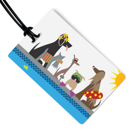 Doggie Swim Party Luggage Tag