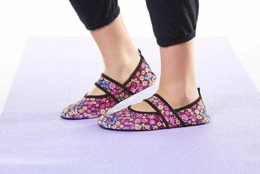 Futsole Slipper Shoes in Purple Daisy