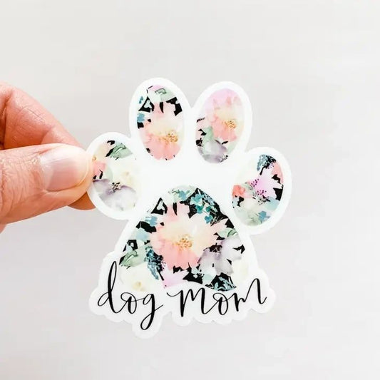 Dog Mom Floral Sticker