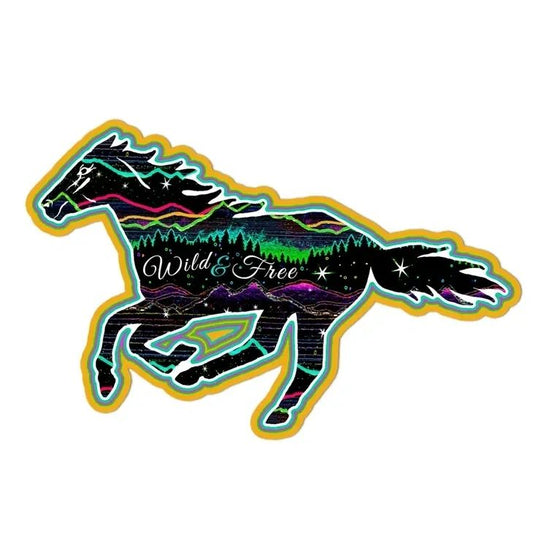 Wild & Free Horse Sticker