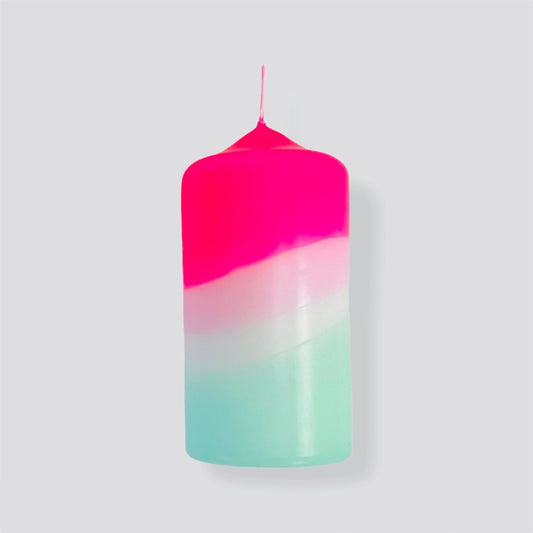 Dip Dye Neon Peppermint Candle
