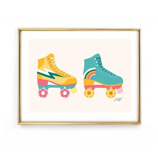 Retro Roller Skate 8x10 Print