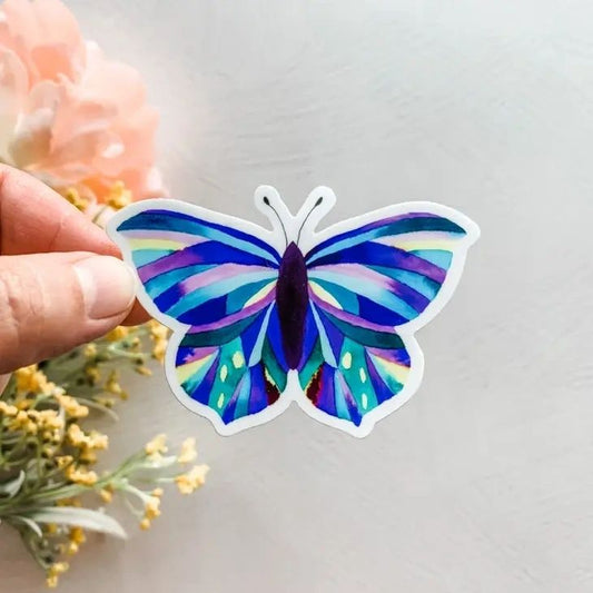 Purple Watercolor Butterfly Sticker