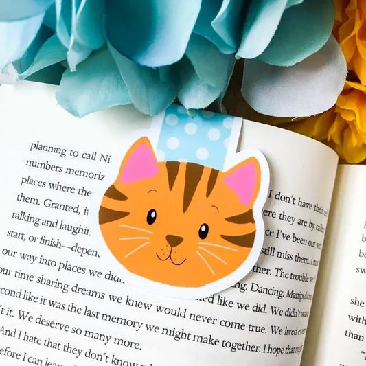 Orange Cat Magnetic Bookmark