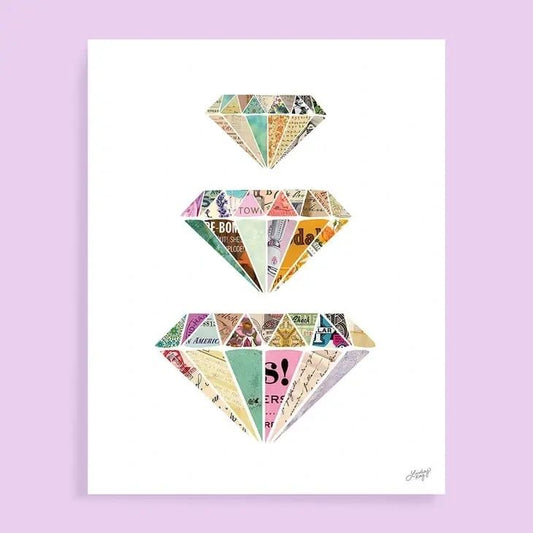 Diamond Colors Collage 8x10 Print