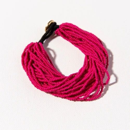 Hot Pink Sead Bead Bracelet